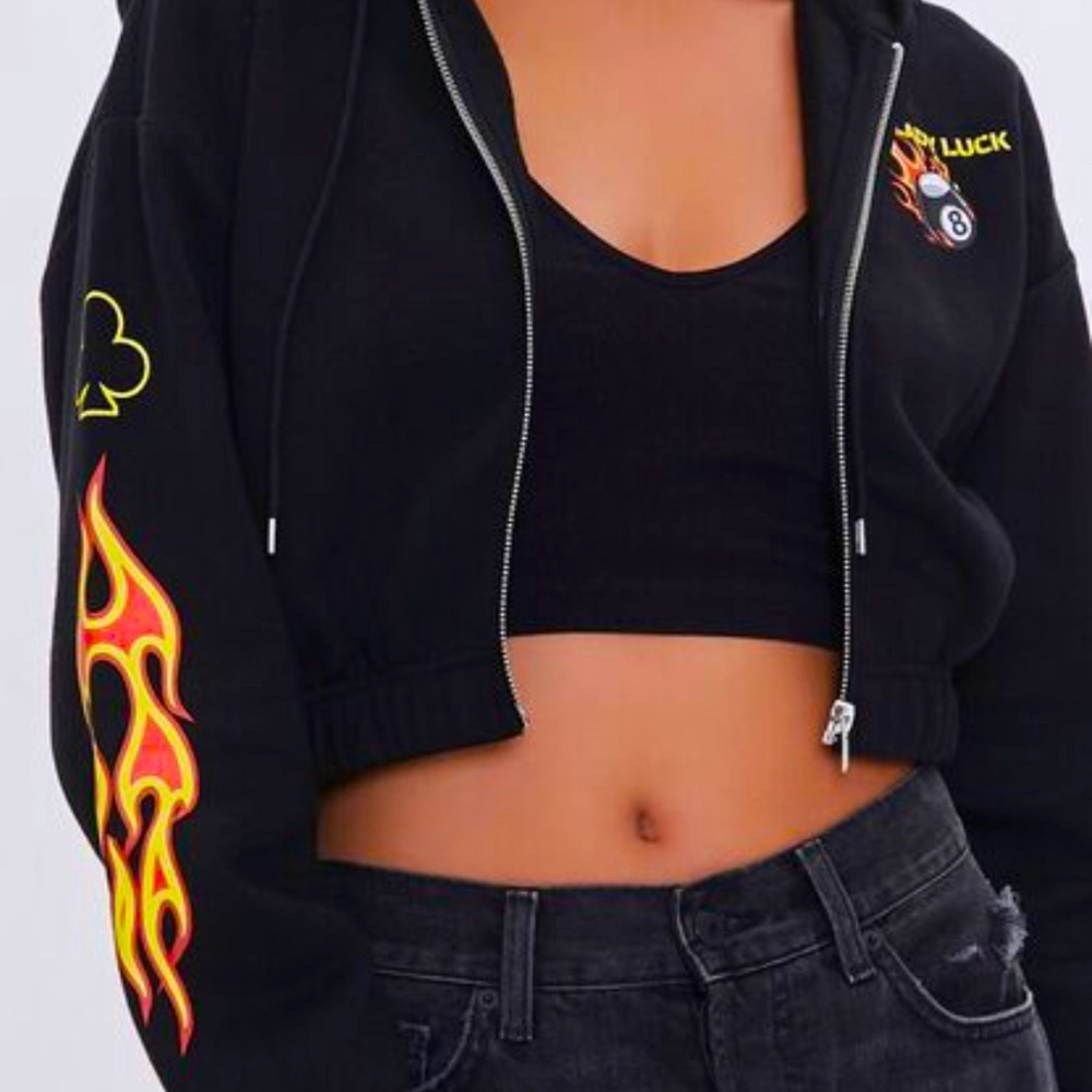 Forever 21 Lady Luck zip up.